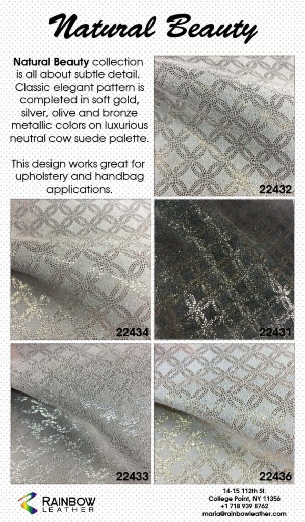 natural beauty collection on cow suede
