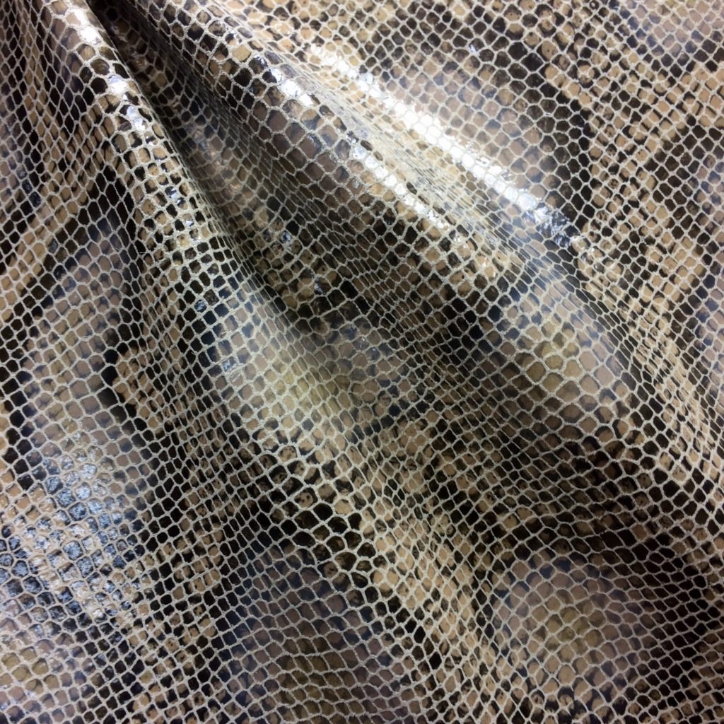 Sand Python on Camel Pig Suede - Rainbow Leather