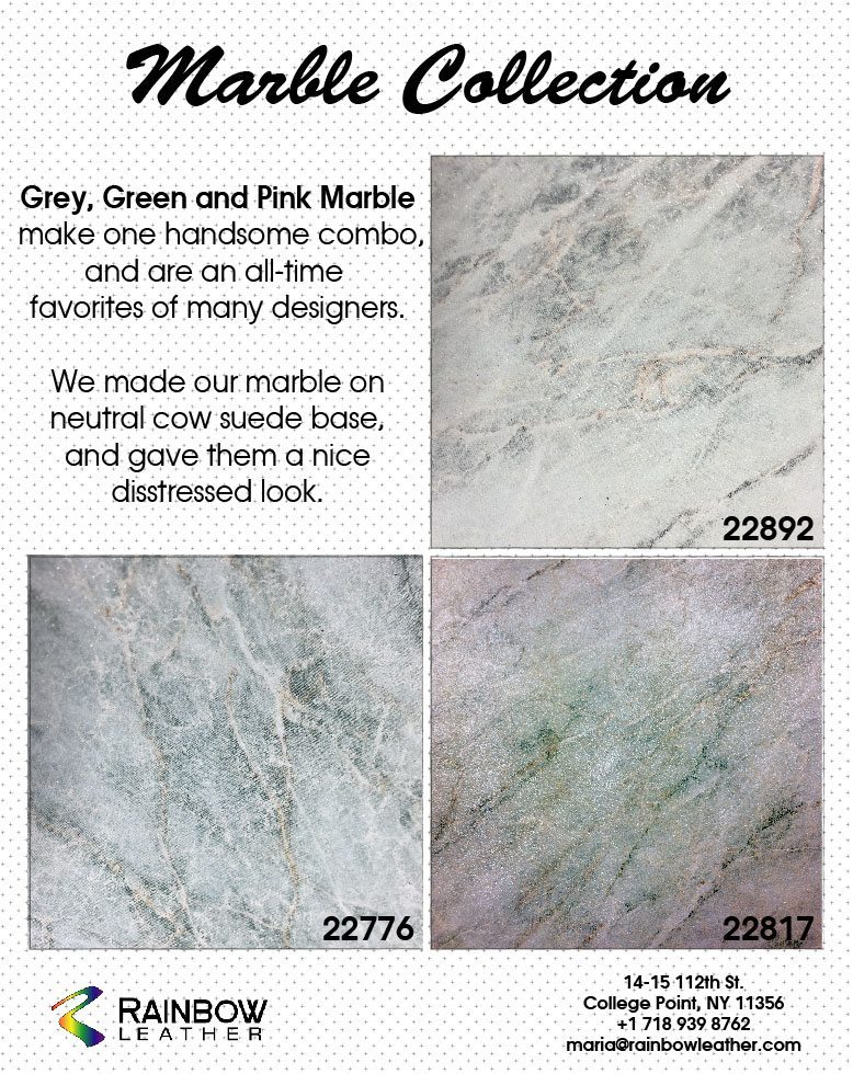 Marble Collection on Cow Suede