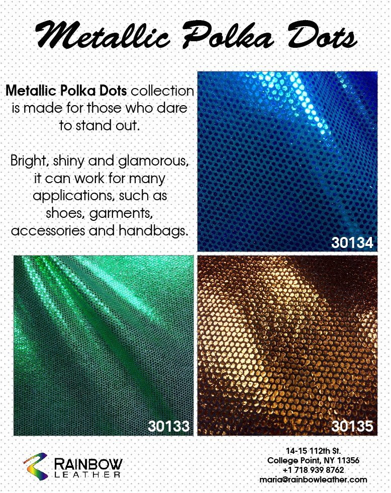 Metallic Polka Dots Collection on Pig Suede