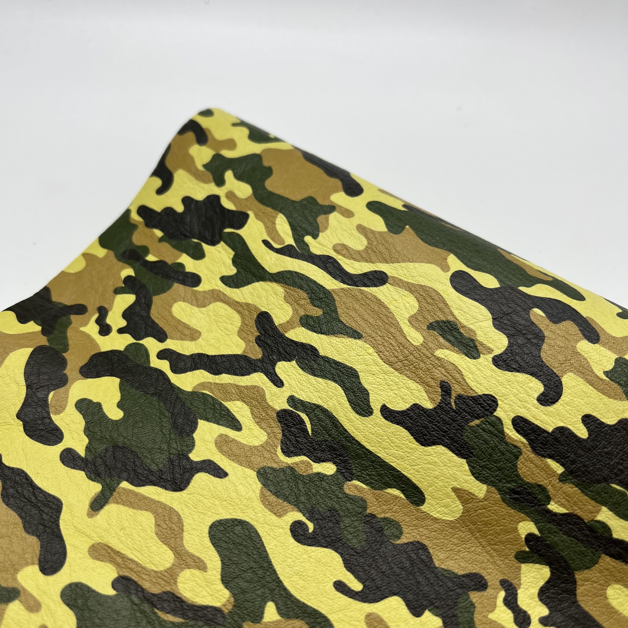 Banana Camo Print on Leather Rainbow Leather