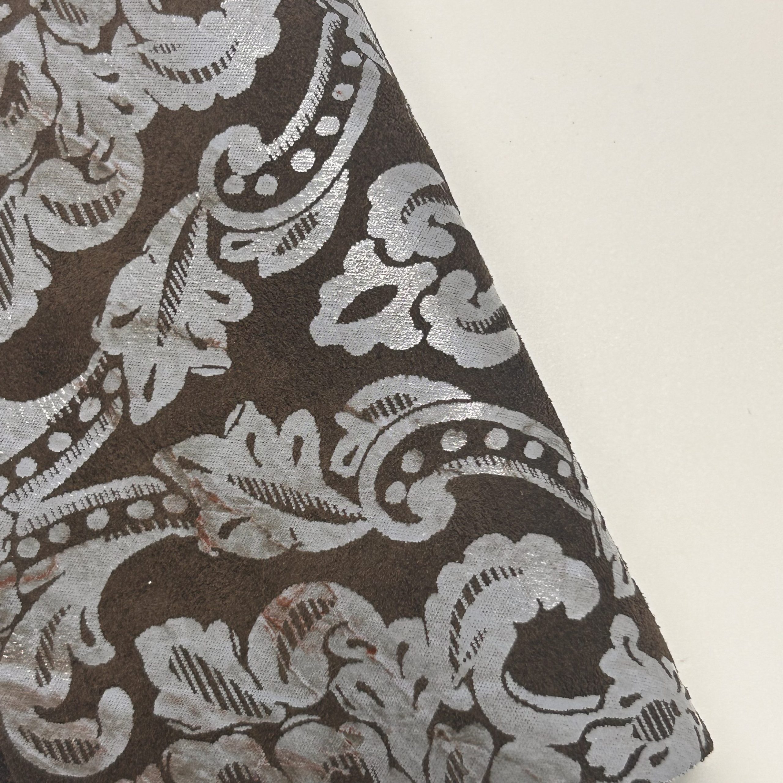 Marbelized Baroque on Dark Brown - Rainbow Leather